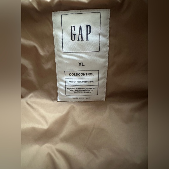 NWOT Tan Brown XL Gap Cold Control Vest Water Resistant - Picture 6 of 7